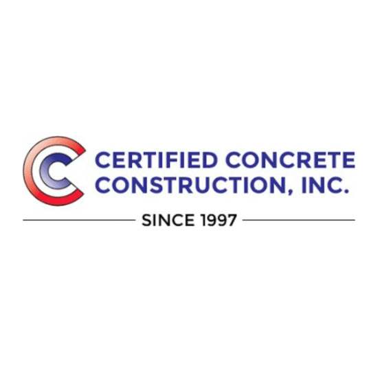Certified concrete construction logo